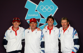 Great Britain start as the 5th team in the first round of the team jumping competition